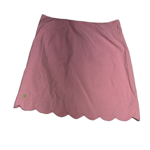 Lilly Pulitzer White Label pink gingham skirt. Size 6 - Picture 5 of 13